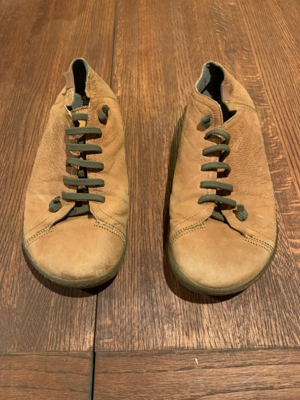 Camper Peu Leather Sneakers Brown Minimalist Shoes Mens EU 43 US 10